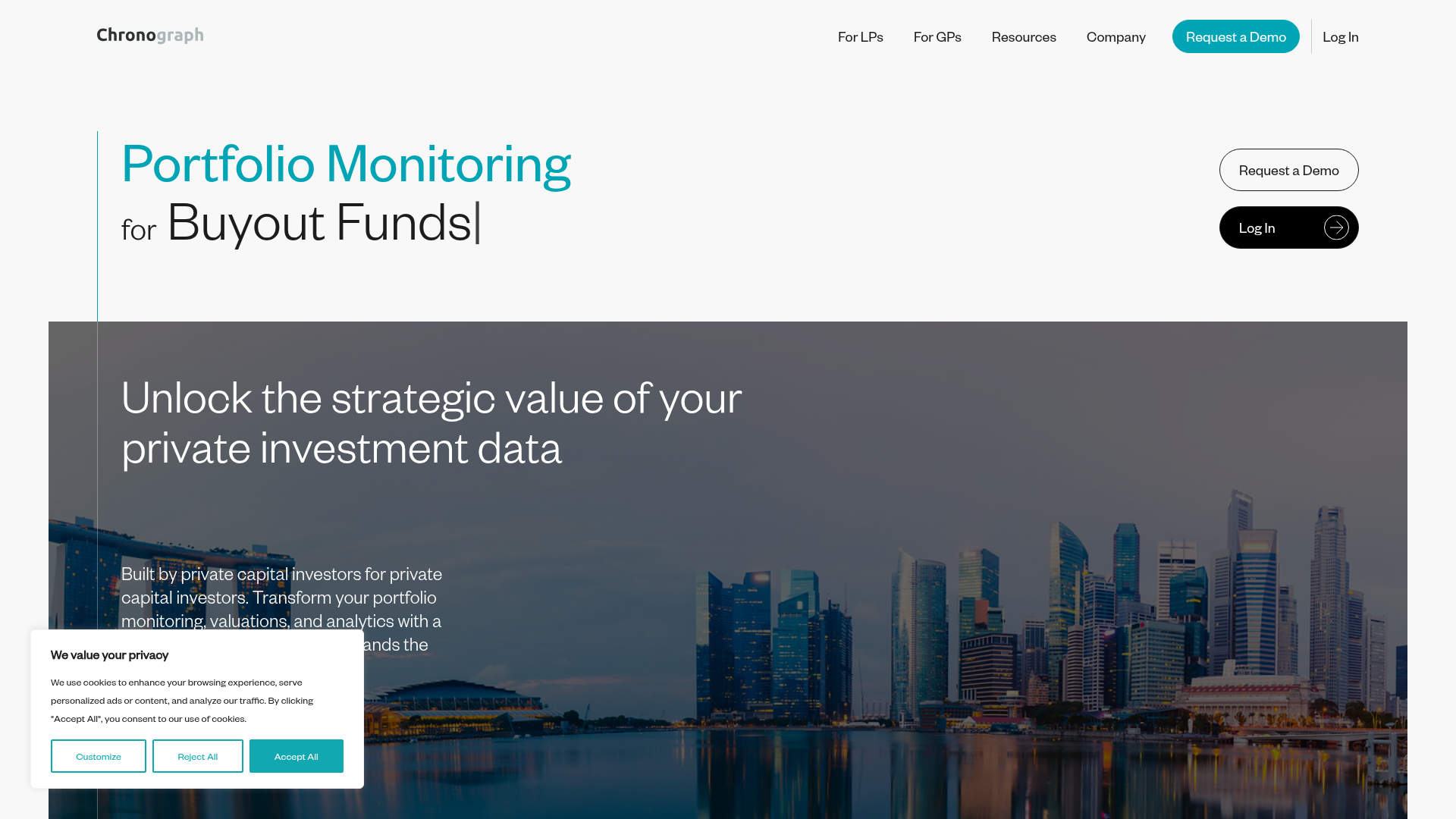 Screenshot of Chronograph website