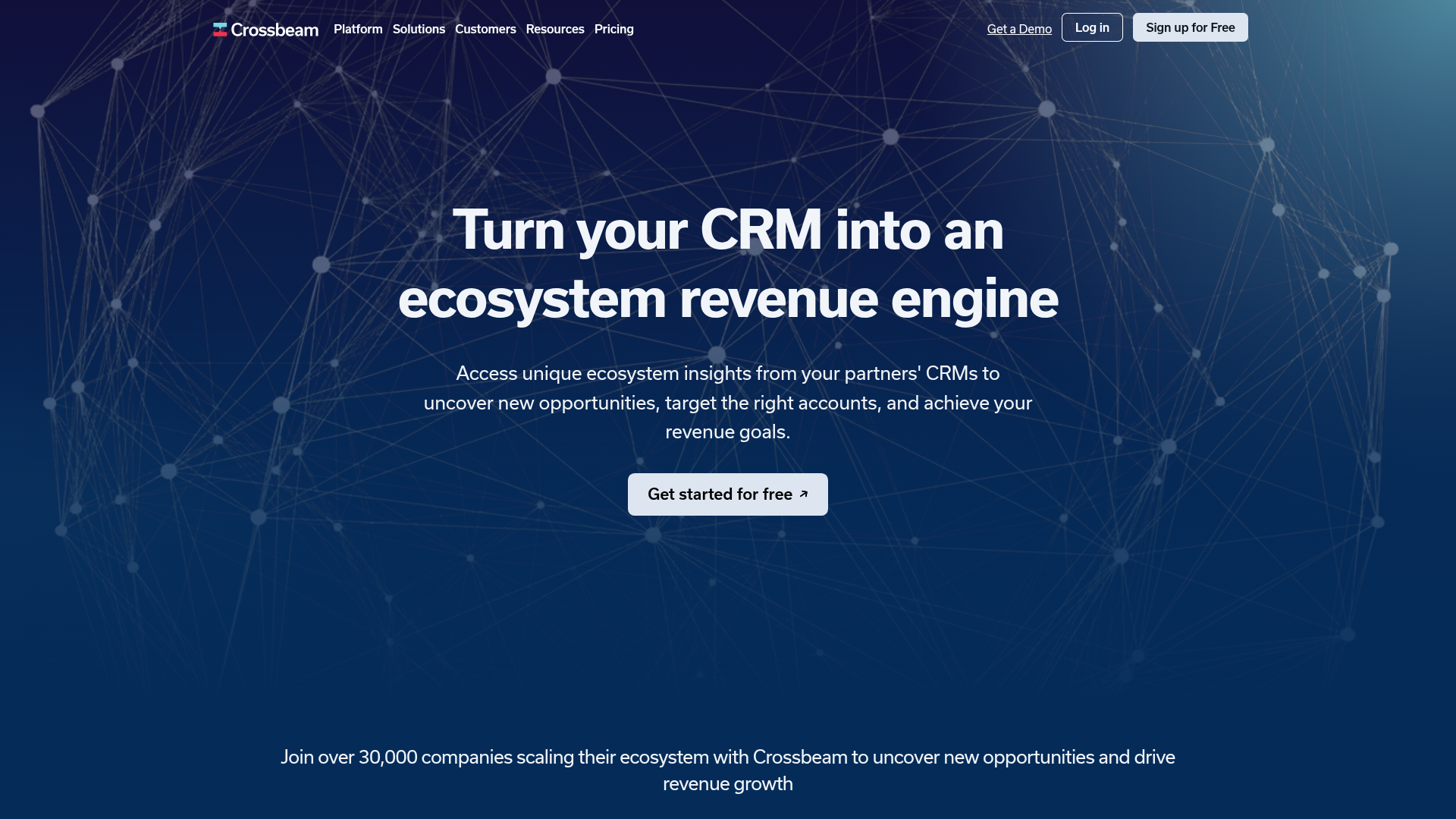 Screenshot of Crossbeam website