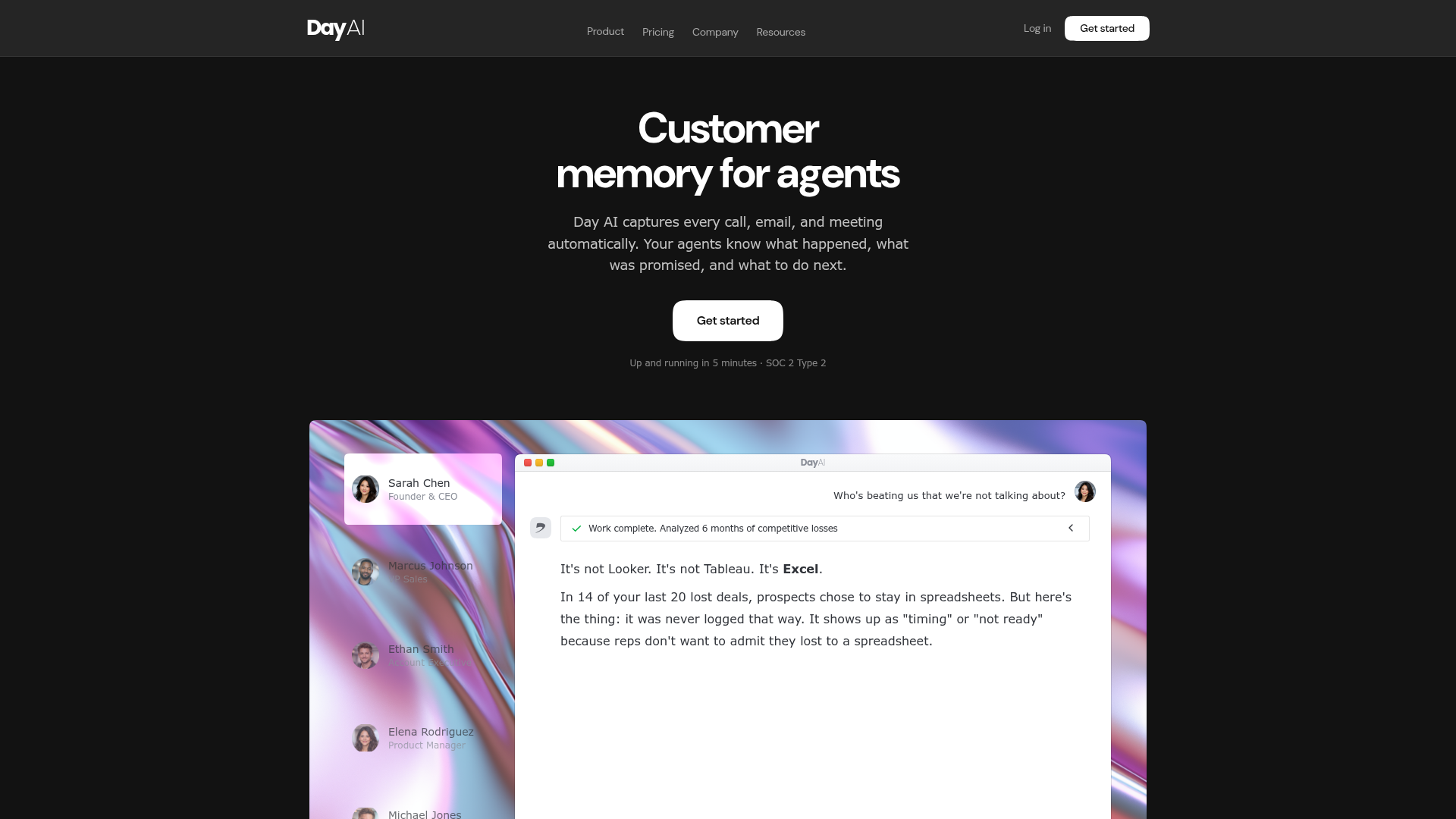 Screenshot of Day AI website