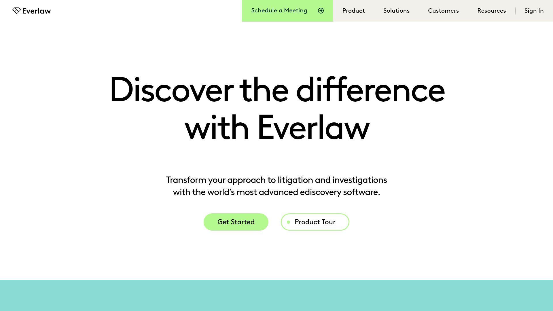Screenshot of Everlaw website