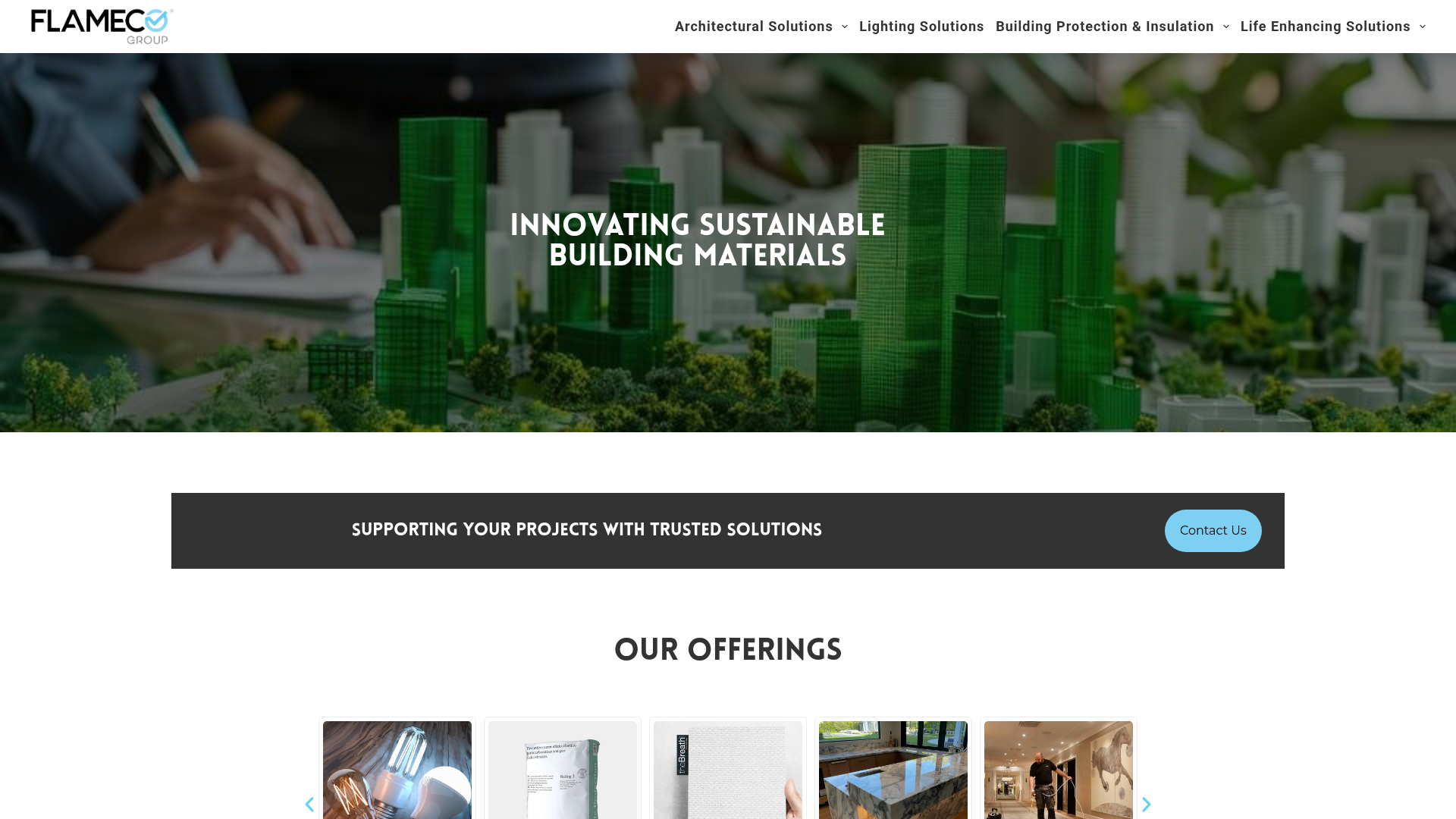 Screenshot of Flameco Group website