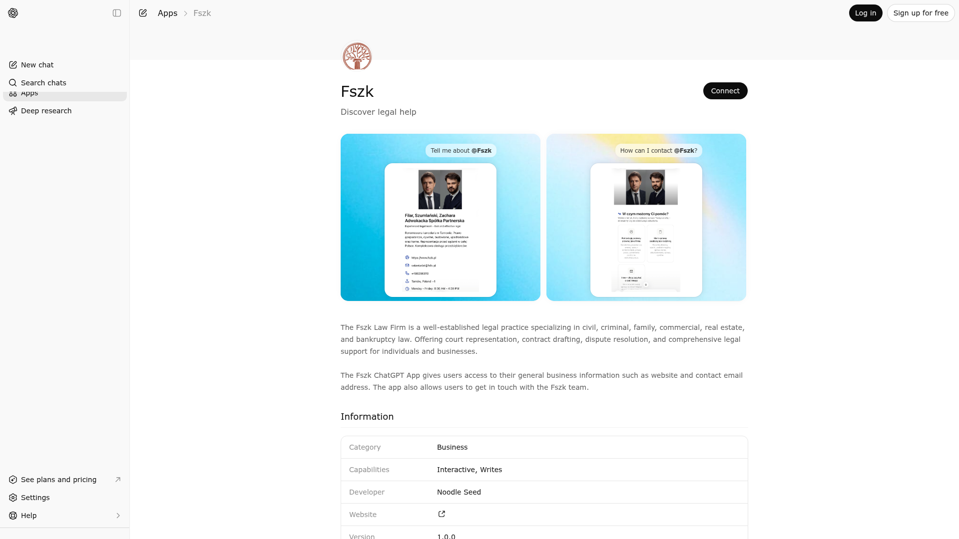 Screenshot of Fszk website