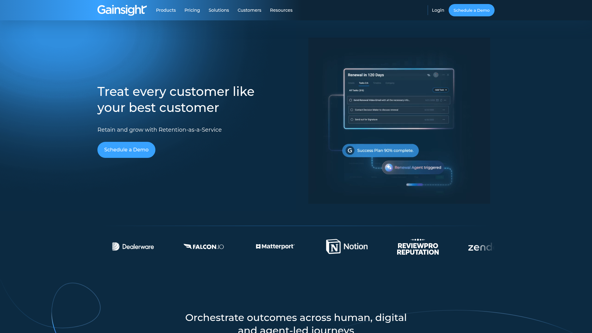 Screenshot of Gainsight (Staircase AI) website