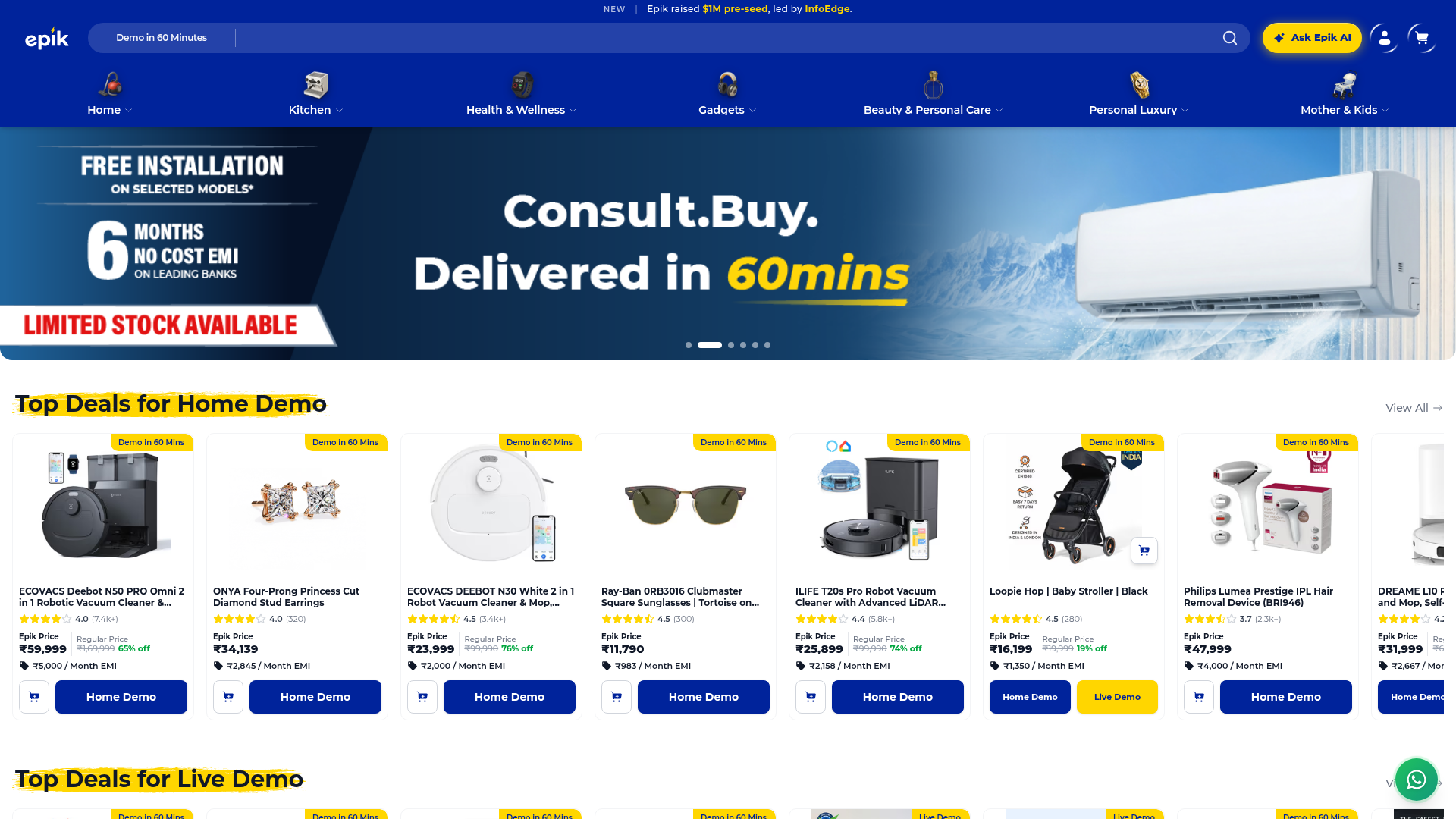 Screenshot of Getepik website