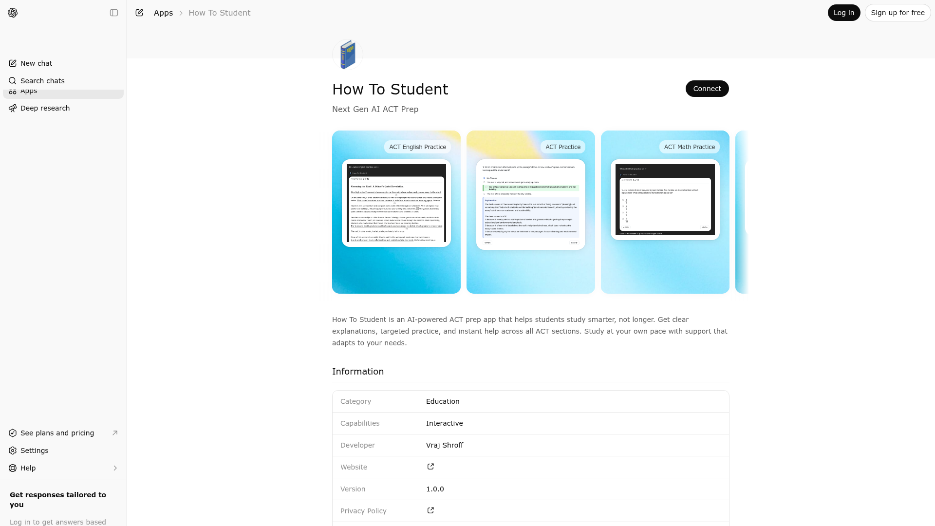 Screenshot of How To Student website