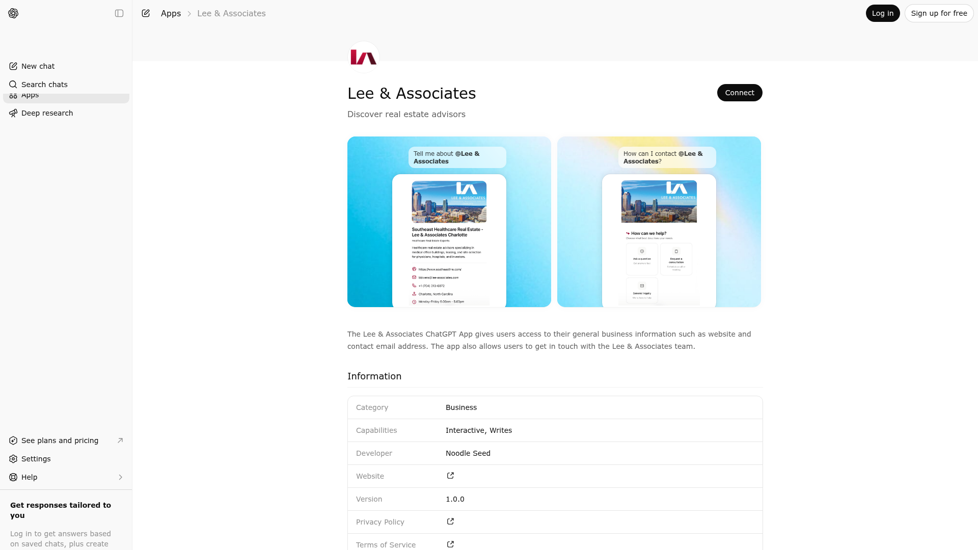 Screenshot of Lee & Associates website