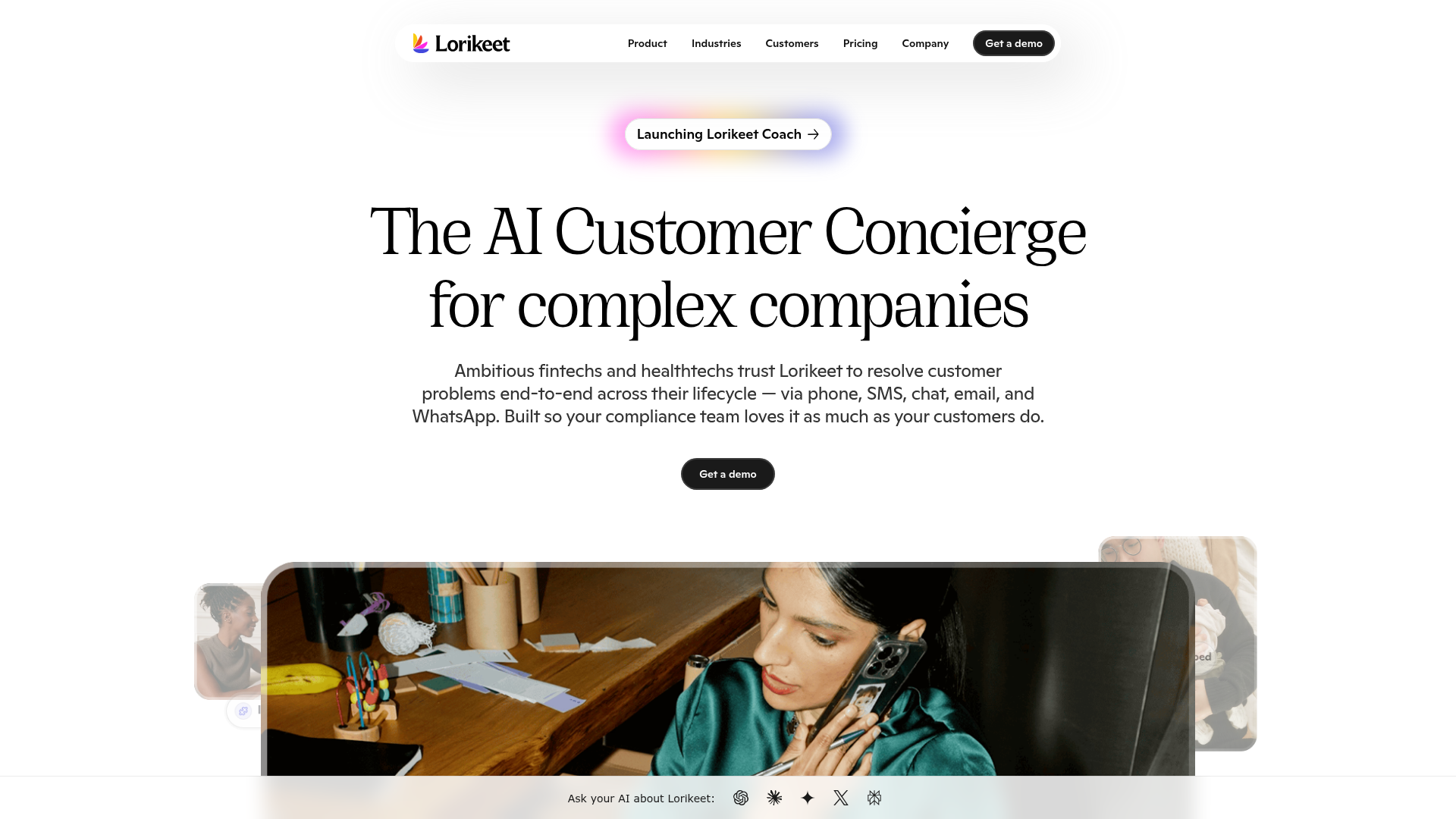 Screenshot of Lorikeet website