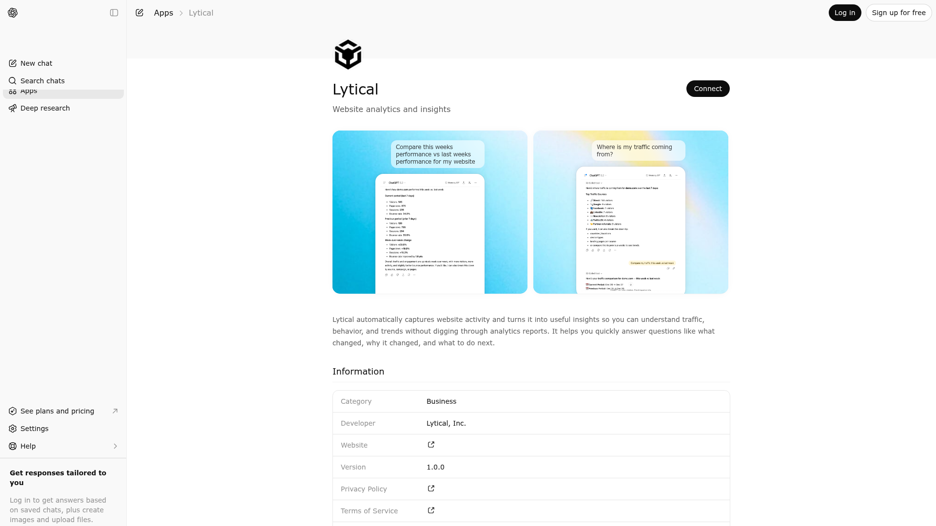 Screenshot of Lytical website