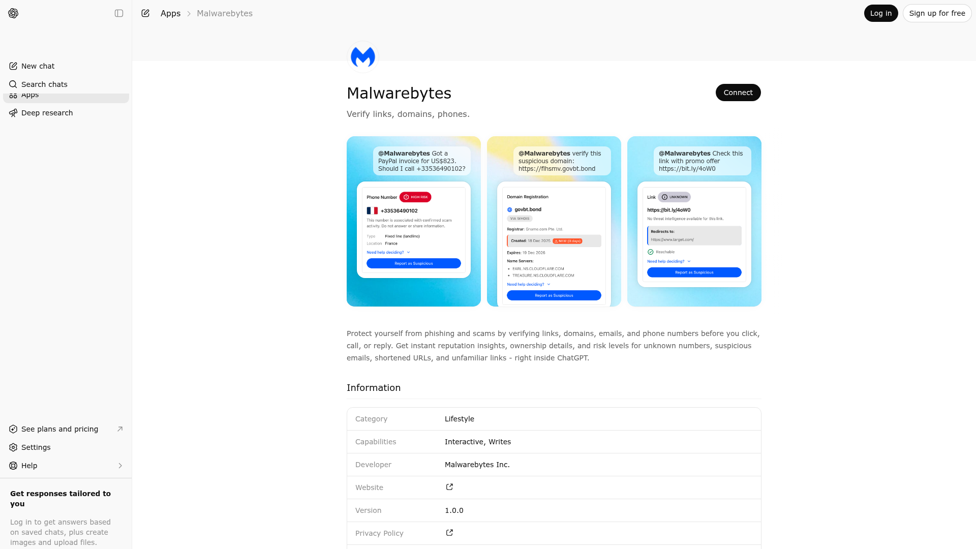 Screenshot of Malwarebytes website