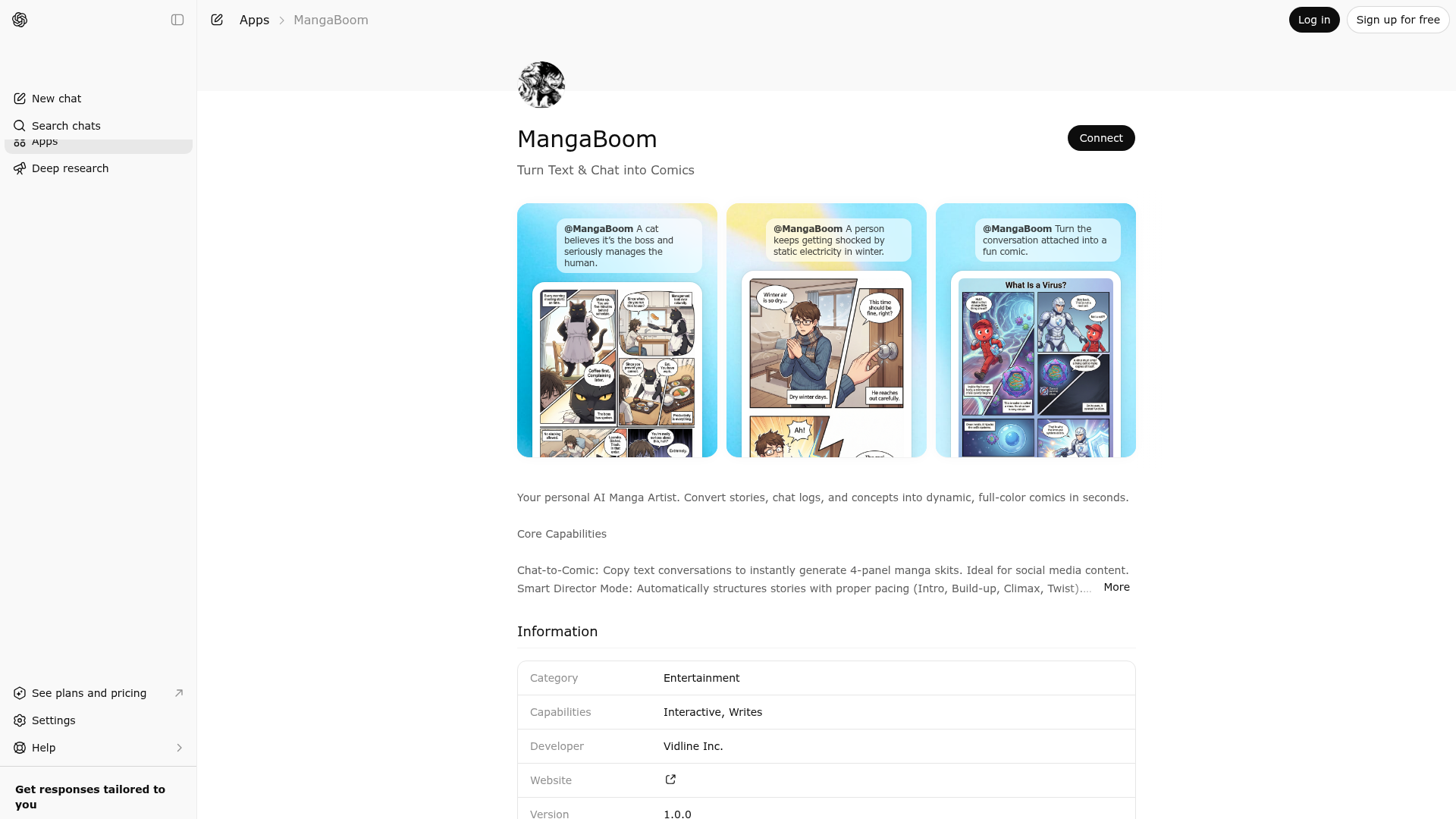 Screenshot of MangaBoom website