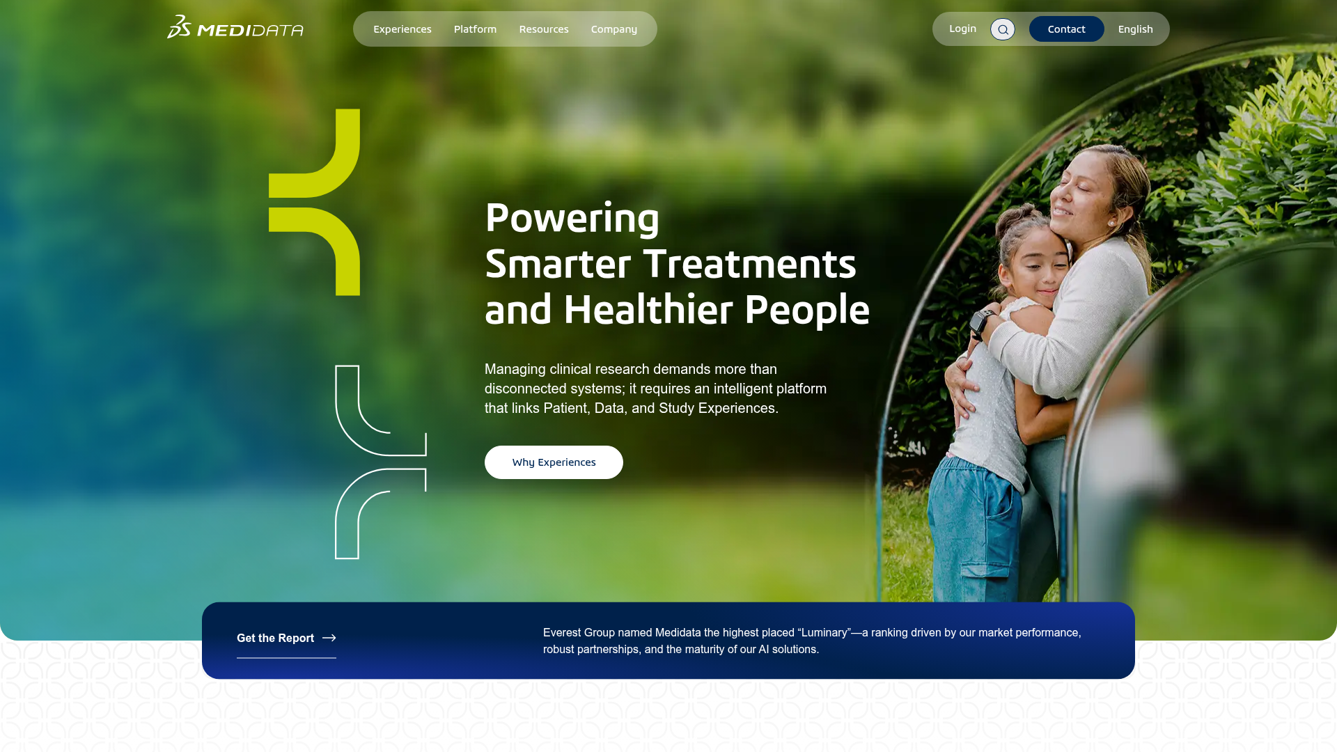 Screenshot of Medidata website