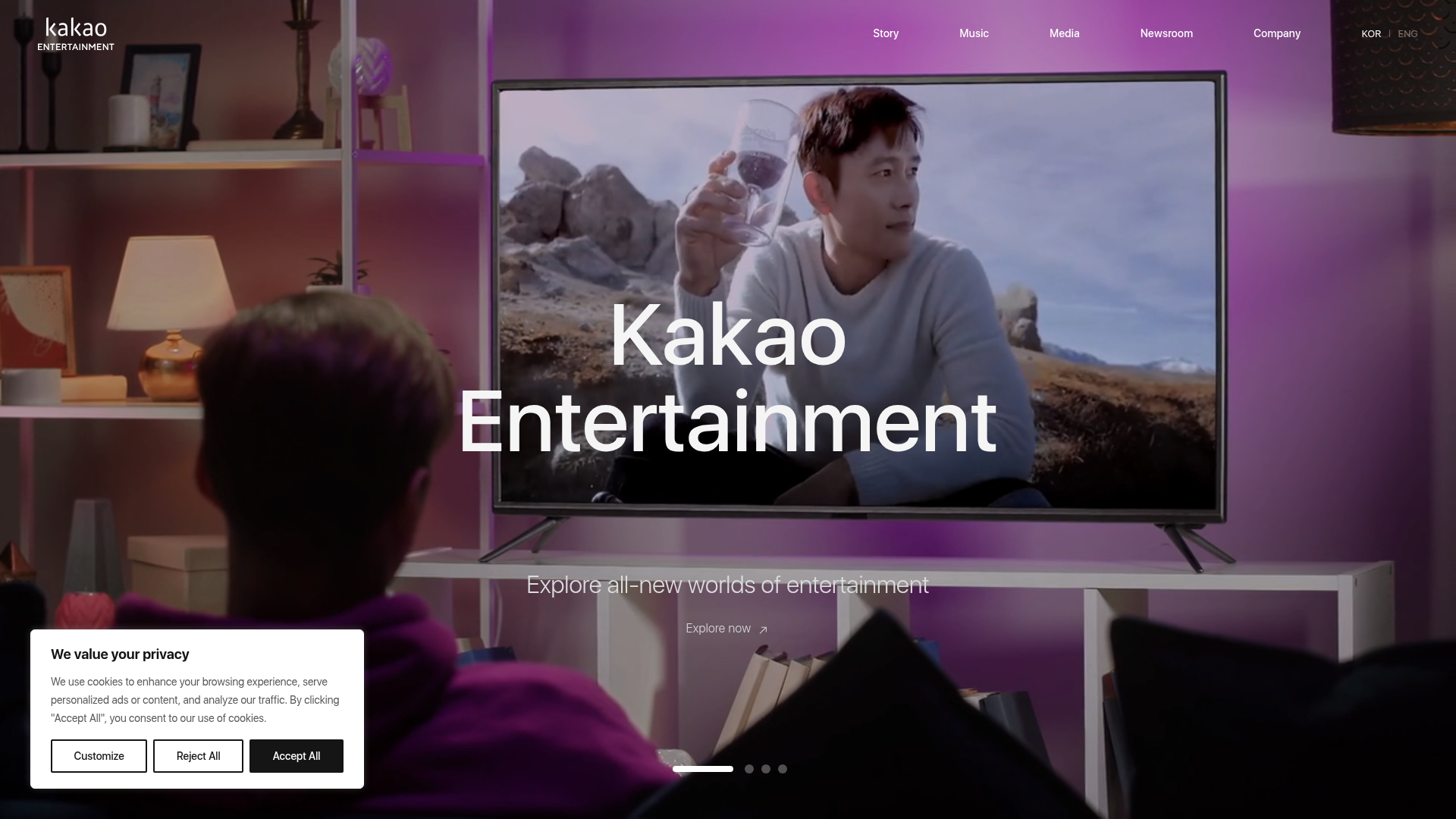 Screenshot of Melon website