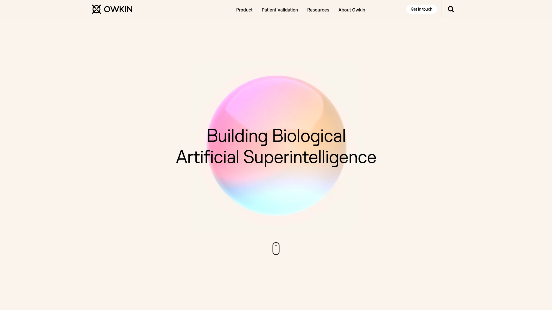 Screenshot of Owkin website