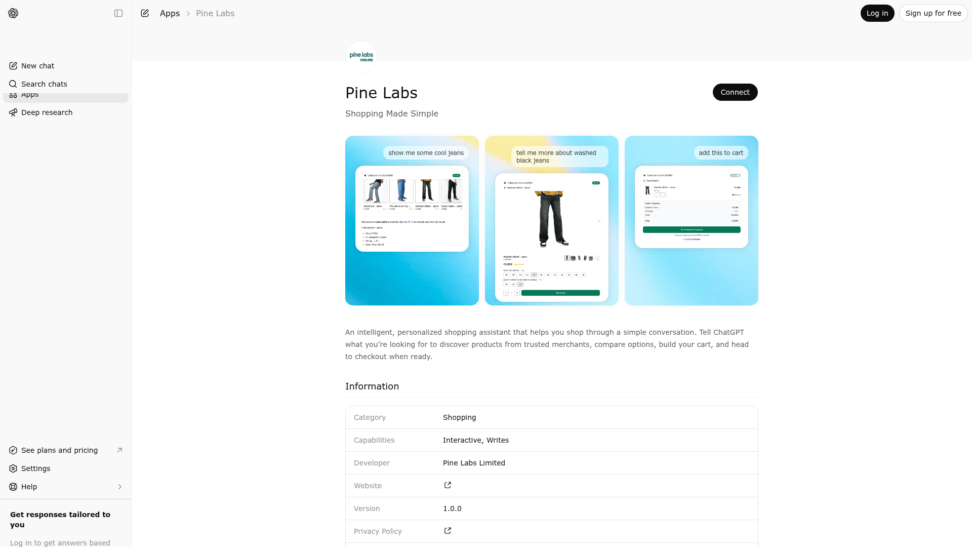 Screenshot of Pine Labs website