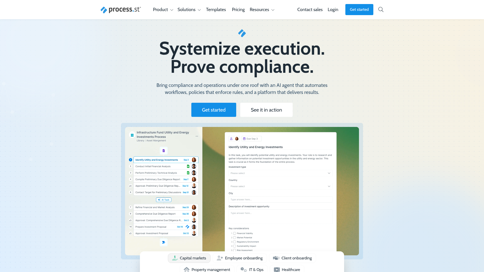 Screenshot of Process Street website