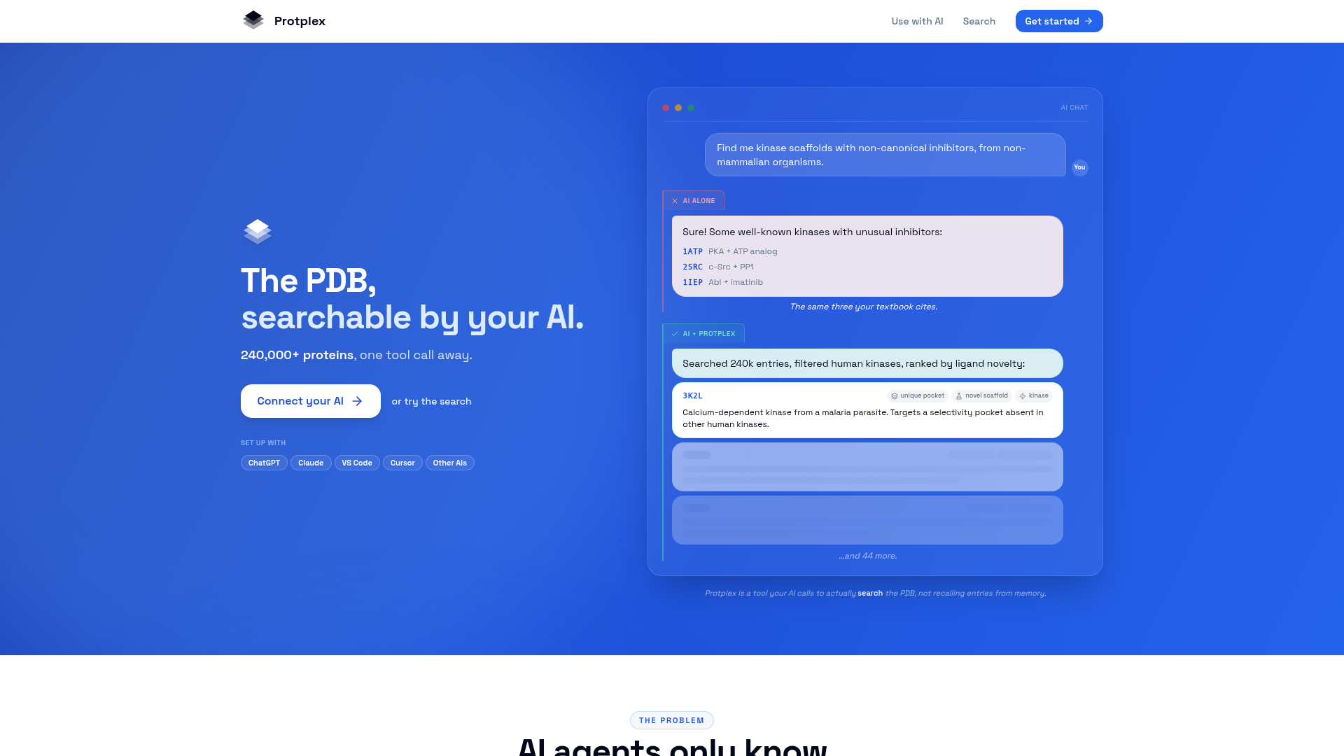Screenshot of Protplex website