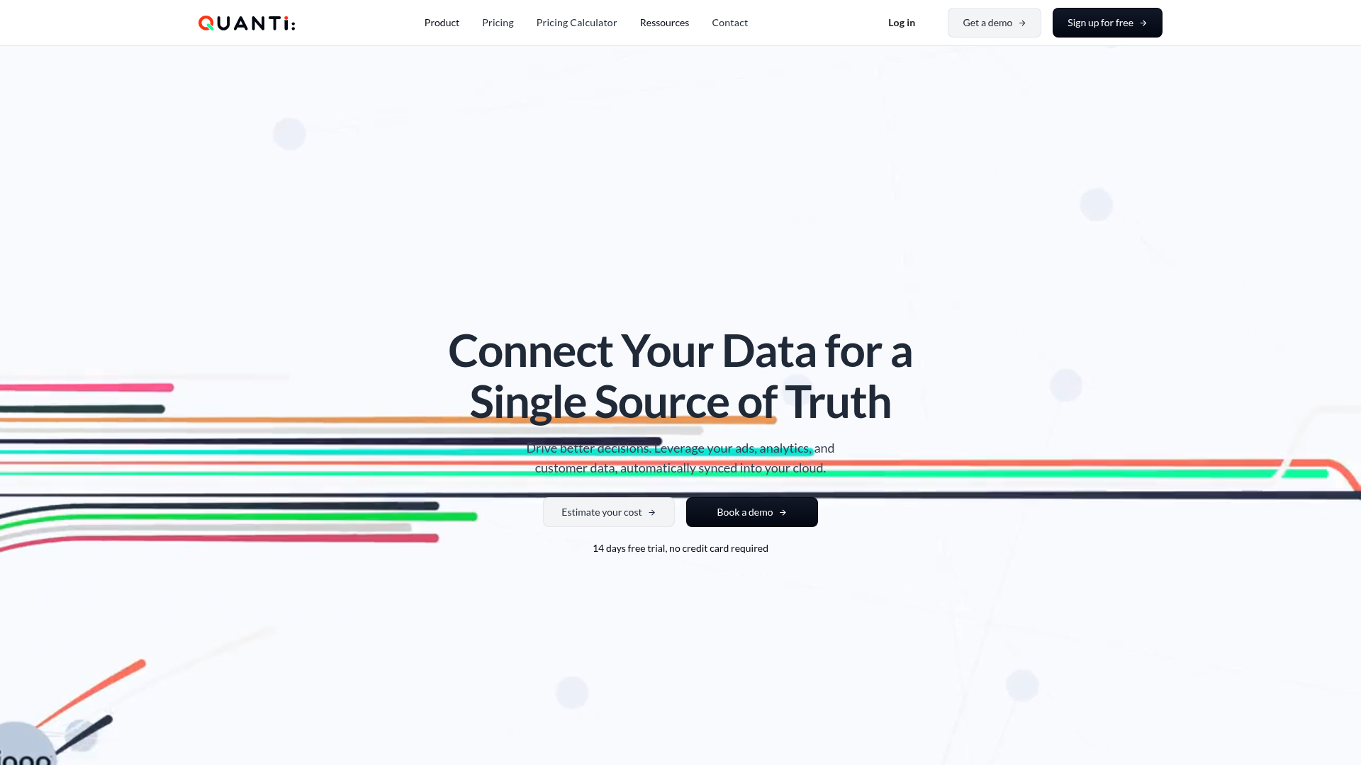 Screenshot of Quanti IA website