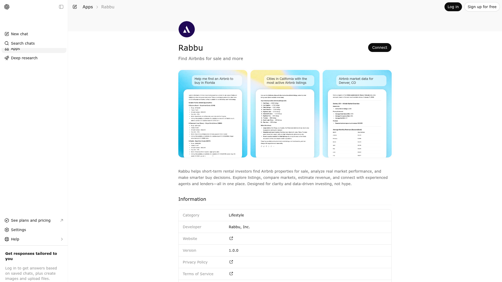 Screenshot of Rabbu website