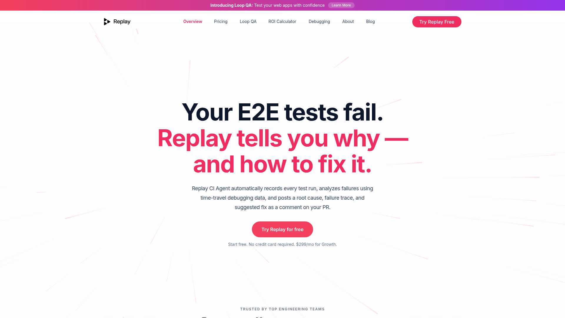 Screenshot of Replay.io website
