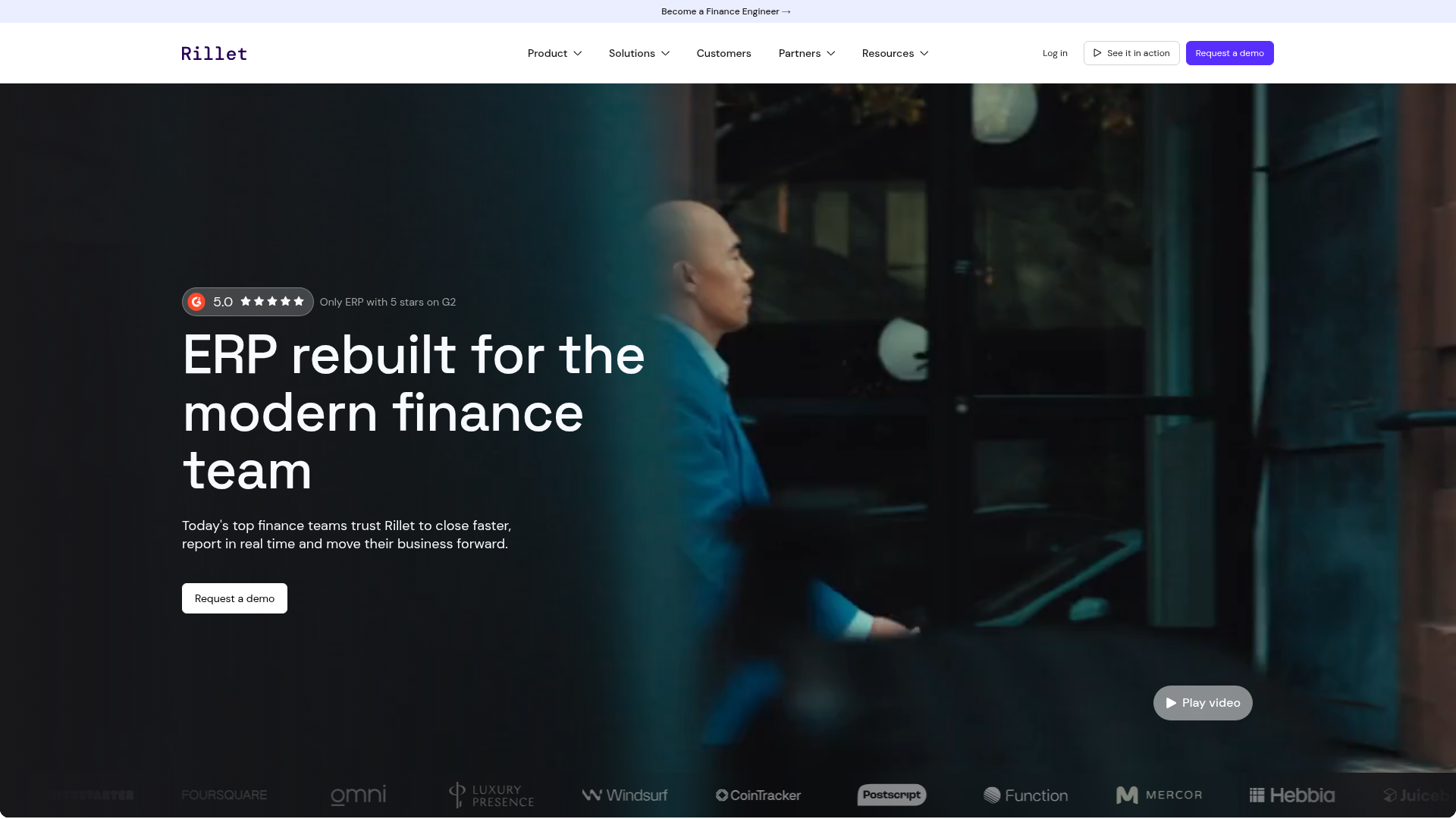 Screenshot of Rillet website