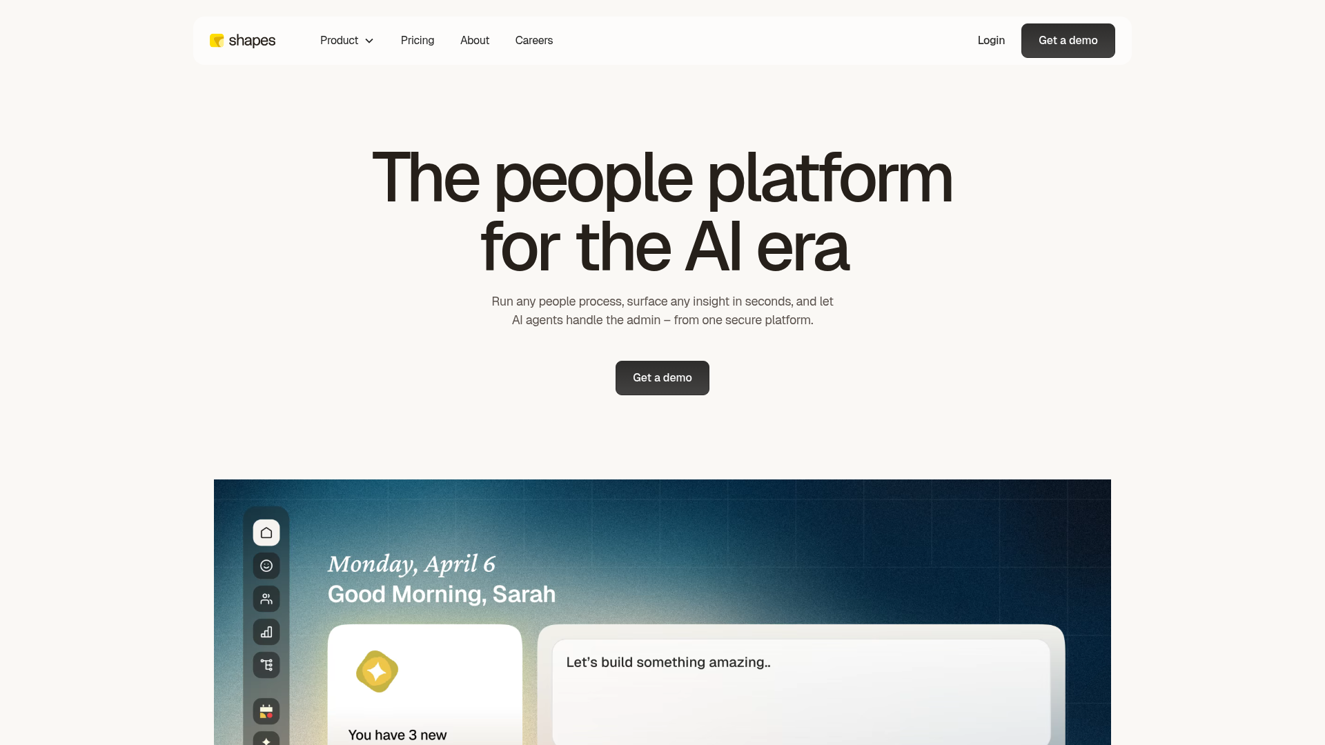 Screenshot of Shapes website