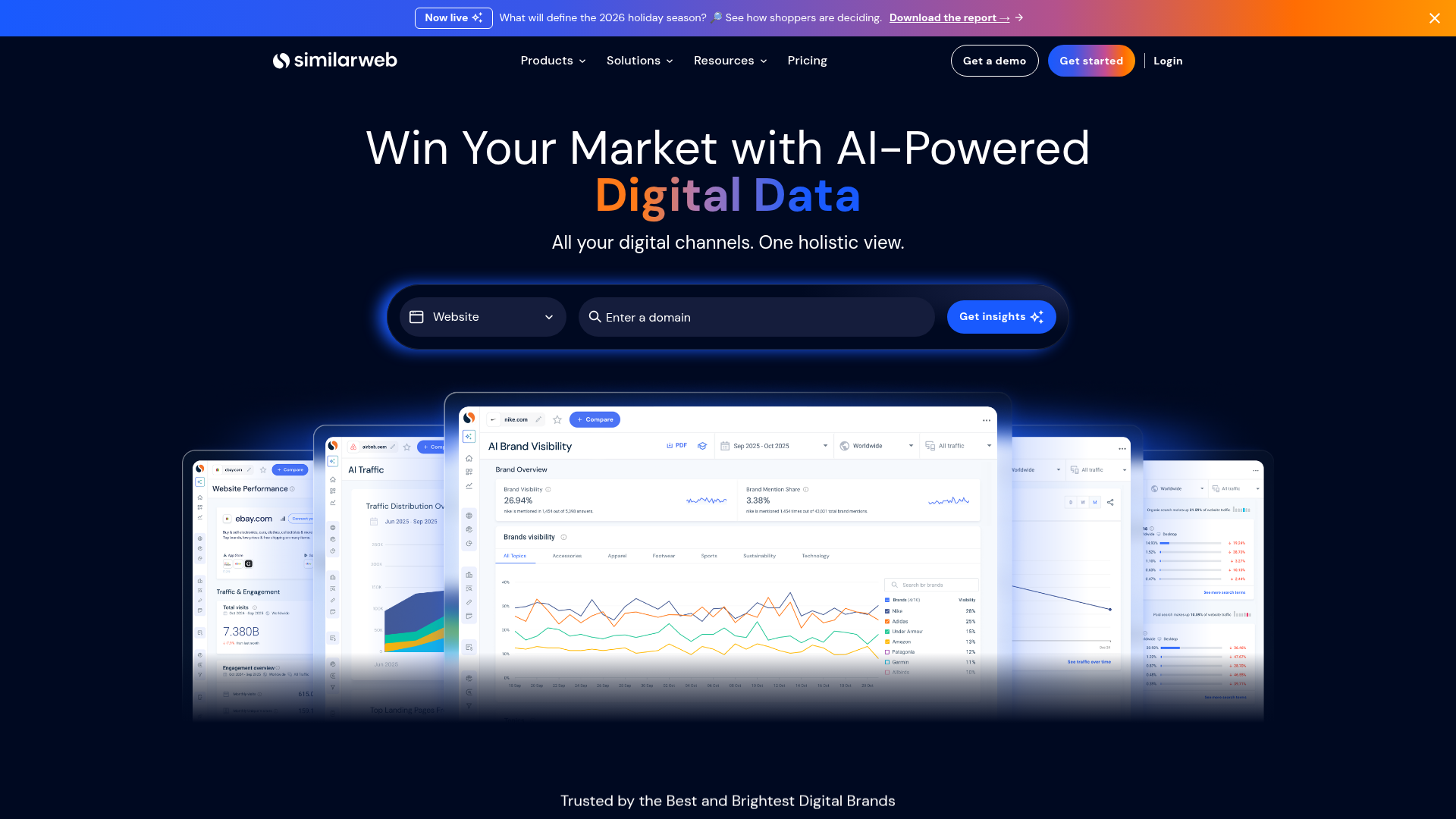 Screenshot of Similarweb website