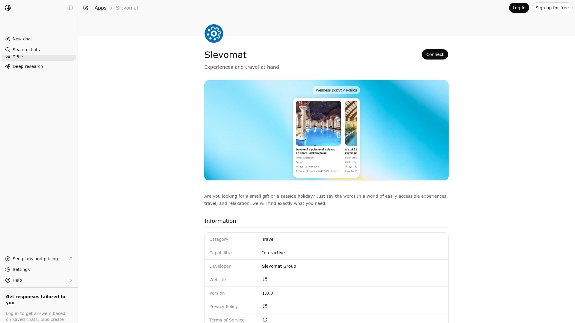 Screenshot of Slevomat website