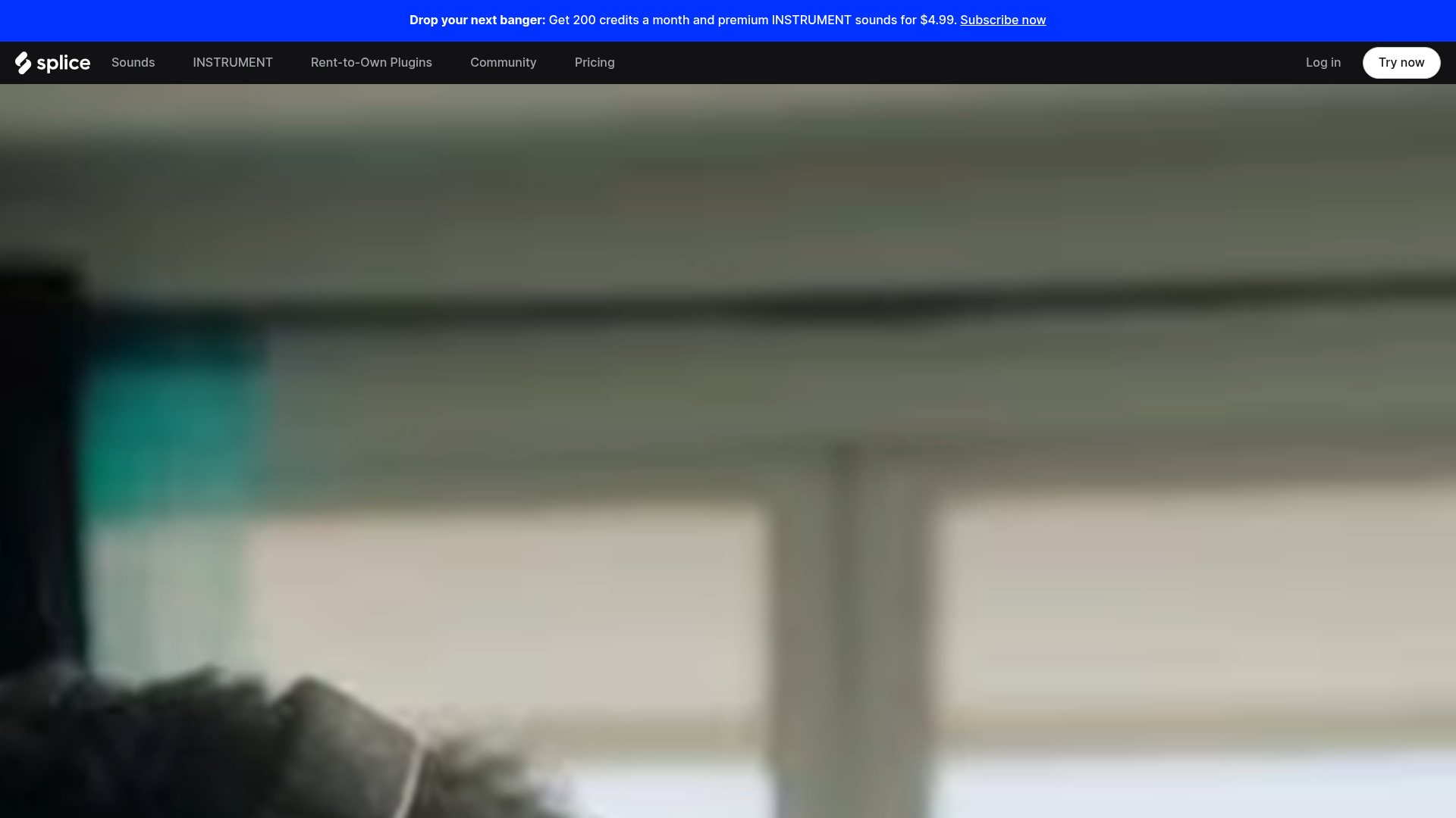 Screenshot of Splice website