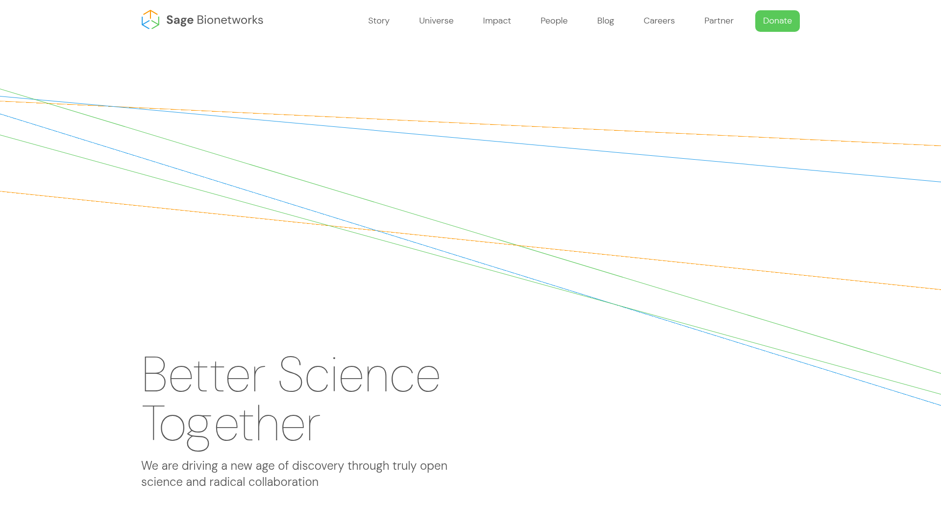 Screenshot of Synapse.org website