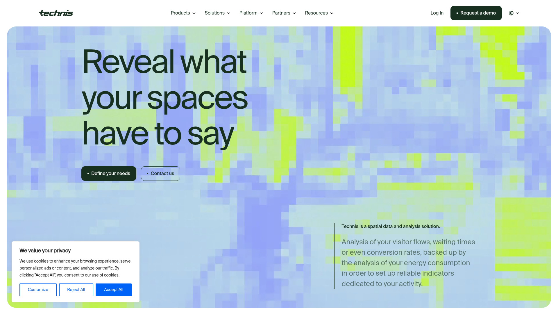 Screenshot of Technis website