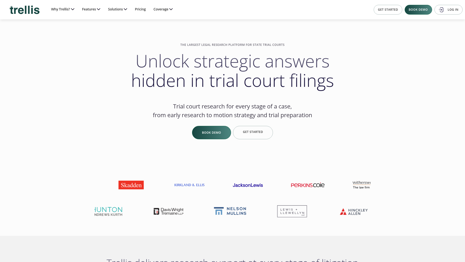 Screenshot of Trellis website