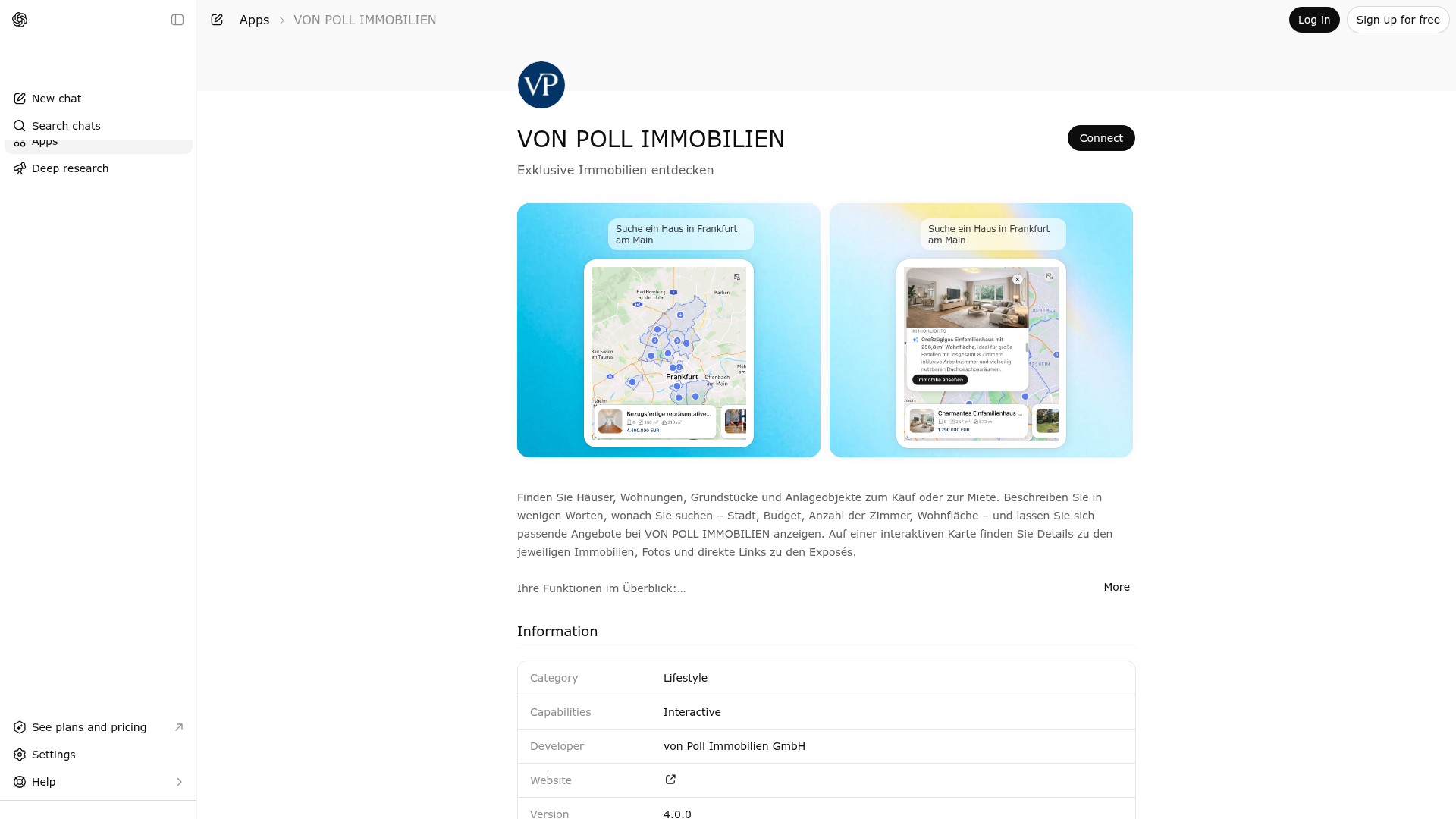 Screenshot of VON POLL IMMOBILIEN website