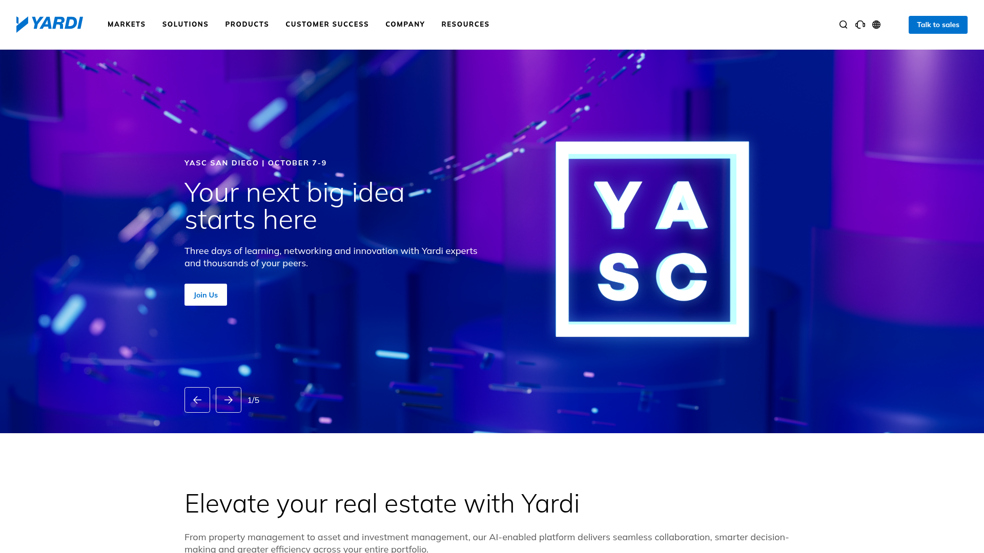 Screenshot of Yardi Virtuoso website